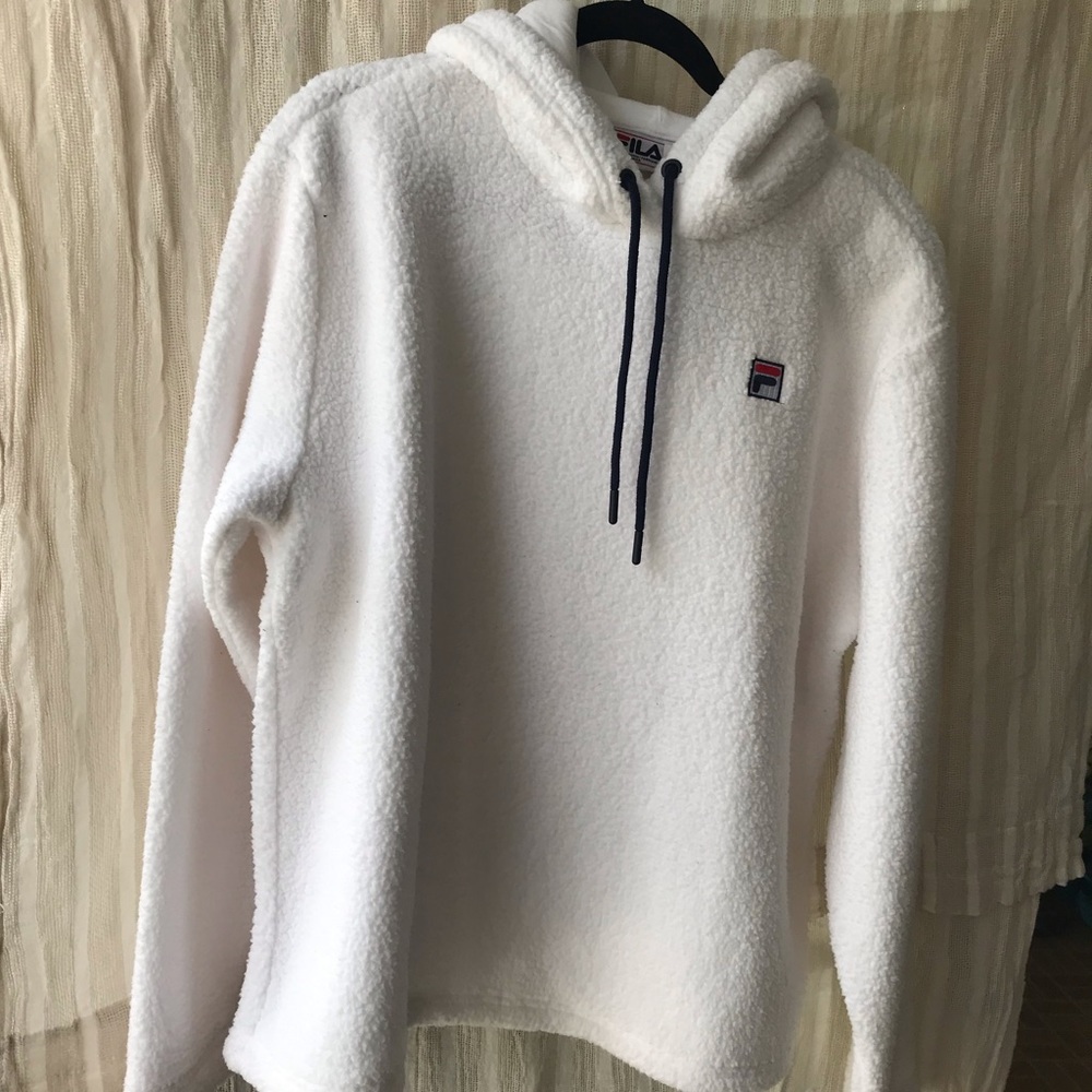 White Fila Teddy Sweater